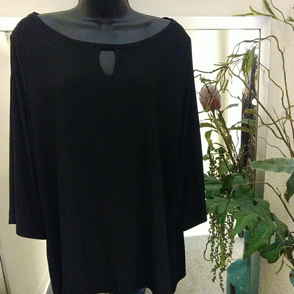 Susan Lawrence Keyhole Neck Top-3X